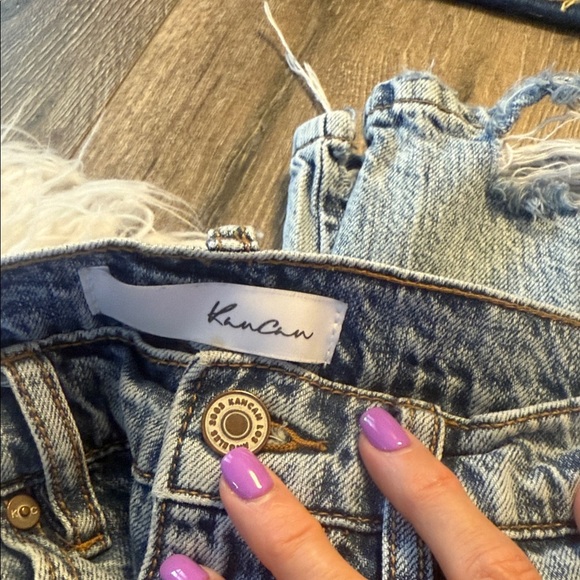 KanCan Distressed Blue Ankle Jeans - Picture 4 of 5